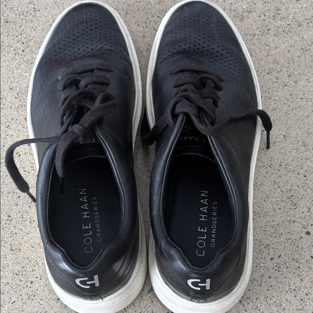 Cole Haan Men's Black and White Sneakers
